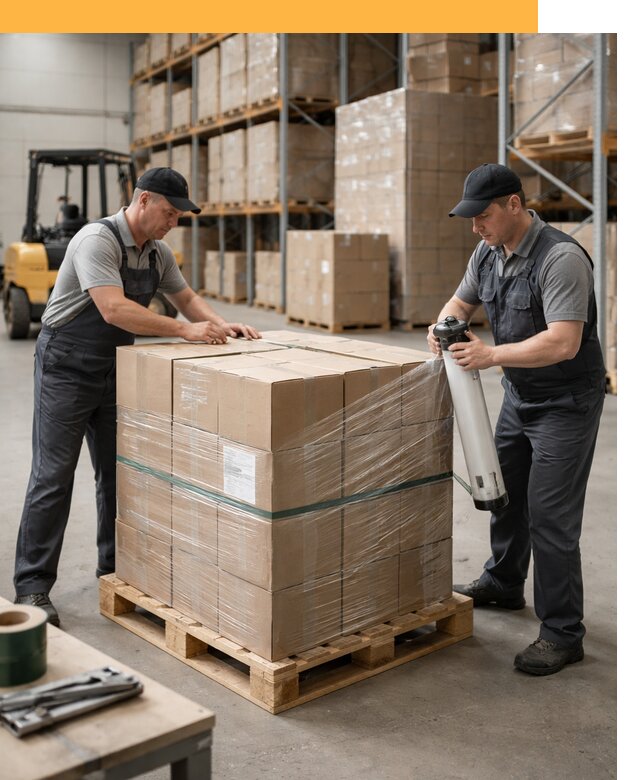 Упаковка и паллетирование грузов от 3596 руб: защита и крепление