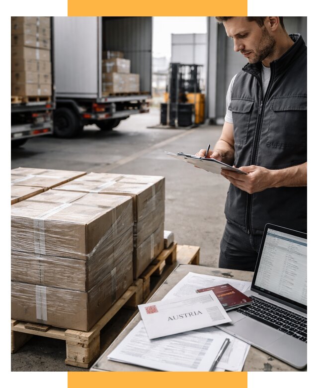 Доставка в Австрию от 66775 р. Логистика и экспорт СетСервис-Птг