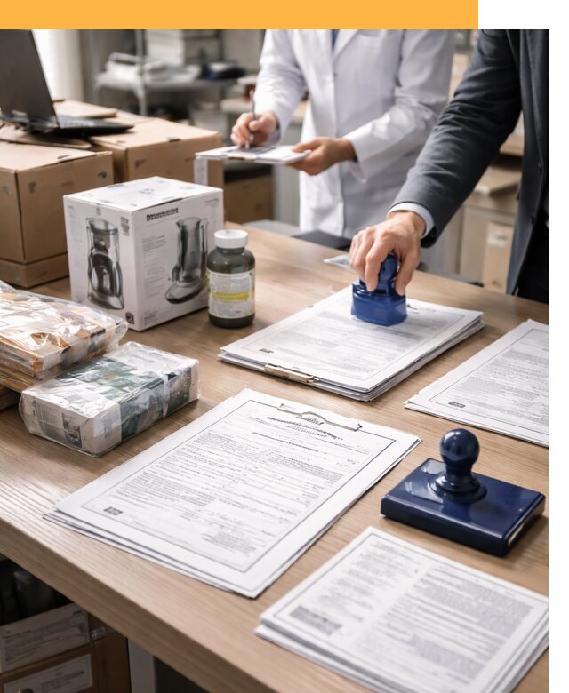 Сертификация импортных товаров от 12328 с таможенным сопровождением